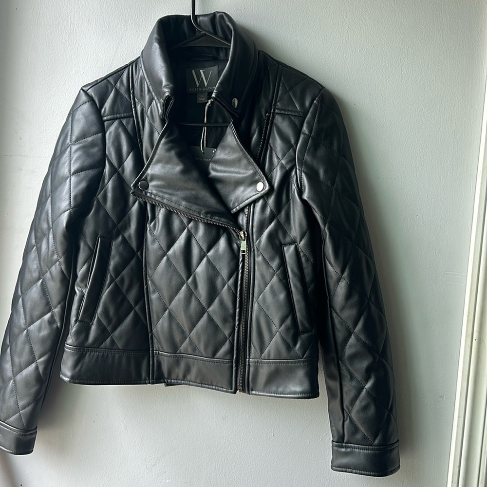 NWT black leather jacket